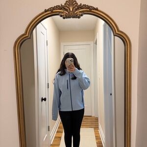 Light Blue Zip-Up Jacket